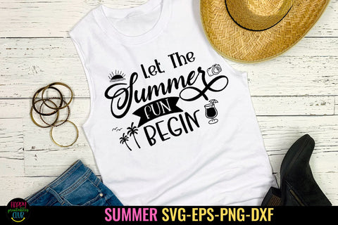 Let the Summer Fun Begin SVG I Beach SVG I Summer SVG SVG Happy Printables Club 