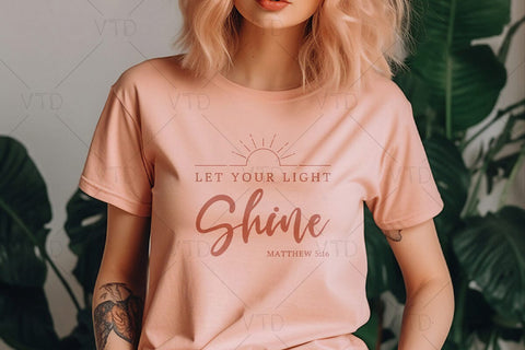 Let Your Light Shine Svg Png Files, Be the Light Svg, Christian Svg, Matthew 5:16 Svg, Positive Svg, Inspirational Quote Svg, Christian Shirt Svg SVG DesignDestine 