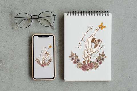 Let Yourself Spirit Soar Skeleton Hand Sublimation Sublimation Jagonath Roy 