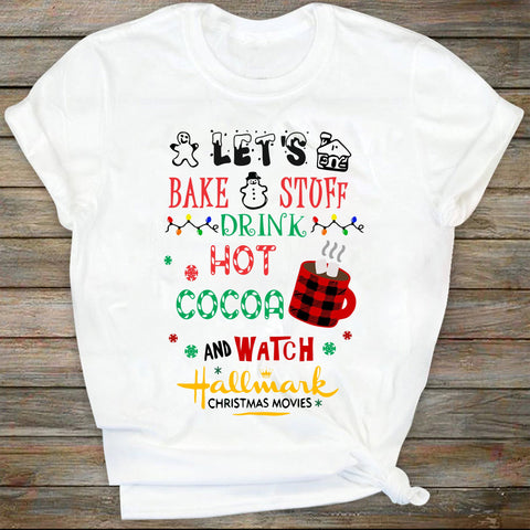 Let’s Bake Stuff and Watch Christmas Movies svg, Drink And Food Christmas svg, Merry Christmas svg, Xmas svg, Santa Hat svg, Gingerbread svg SVG DiamondDesign 