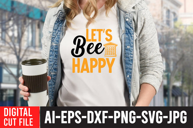 Let's Bee Happy SVG Cut File SVG BlackCatsMedia 