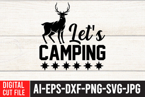 Let's Camping SVG Cut File SVG BlackCatsMedia 