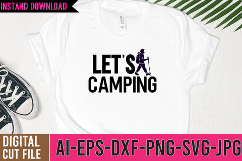 Let's Camping SVG Design SVG BlackCatsMedia 