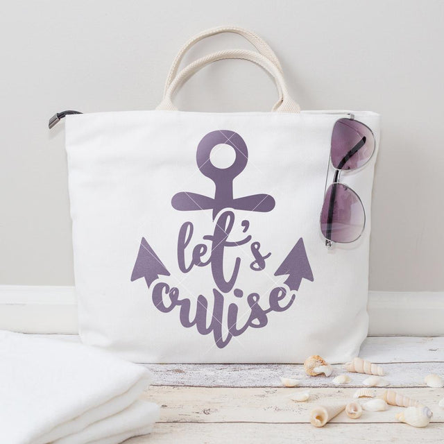 Let's cruise - Anchor Summer Beach Vacation SVG Chameleon Cuttables 