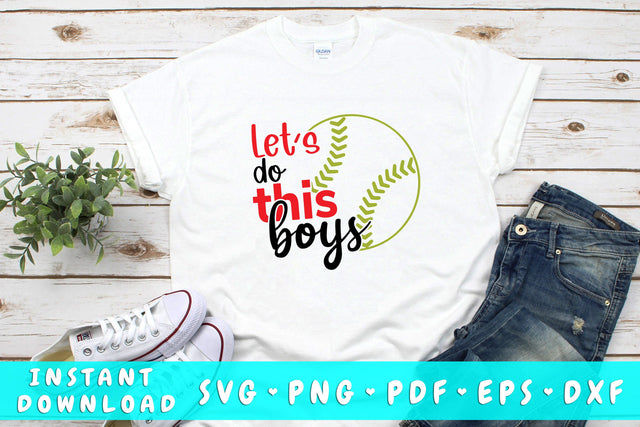 Let's Do This Boys Softball SVG SVG HappyDesignStudio 