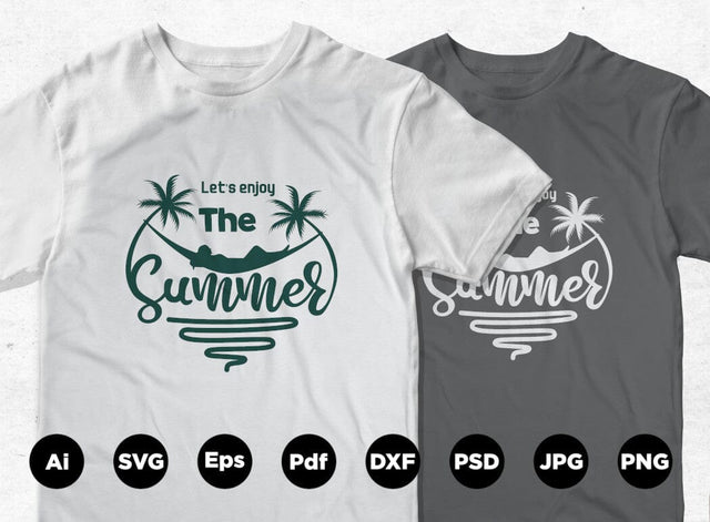 Let's Enjoy The Summer Design SVG Leamsign Studio 