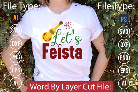 Let's Feista SVG Cut File SVGs,quotes-and-sayings,food-drink mini-bundles,print-cut,on-sale Clipart Clip Art Sublimation or Vinyl Shirt Design SVG DesignPlante 503 