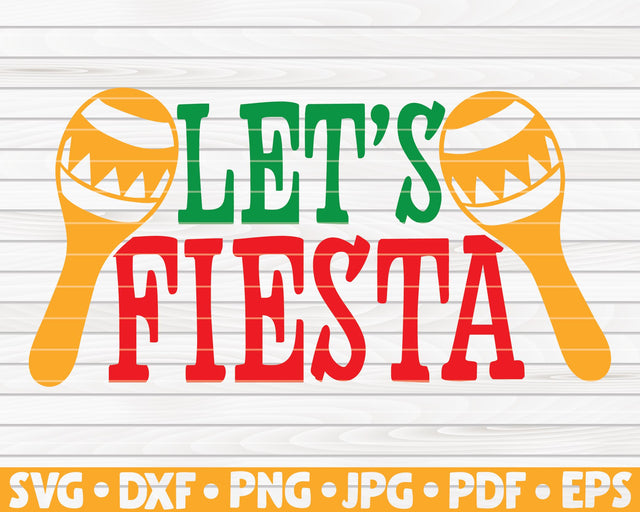 Let's fiesta SVG | Cinco de mayo quote SVG HQDigitalArt 