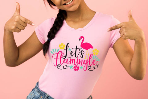 Let's Flamingle| Flamingo Summer SVG Cutting Files. SVG CosmosFineArt 
