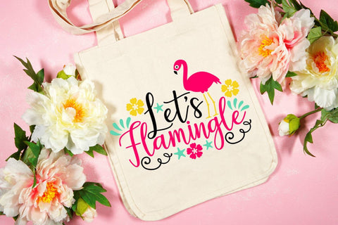 Let's Flamingle| Flamingo Summer SVG Cutting Files. SVG CosmosFineArt 