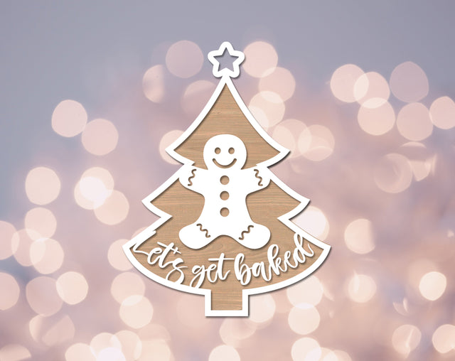 Let's Get Baked Ornament Laser SVG Cut File SVG HappyDesignStudio 