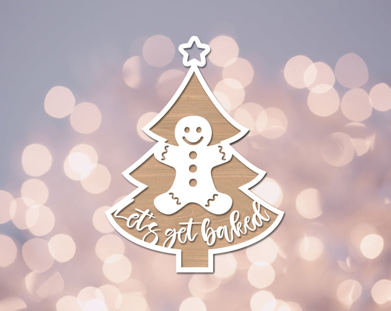 Let's Get Baked Ornament Laser SVG Cut File SVG HappyDesignStudio 