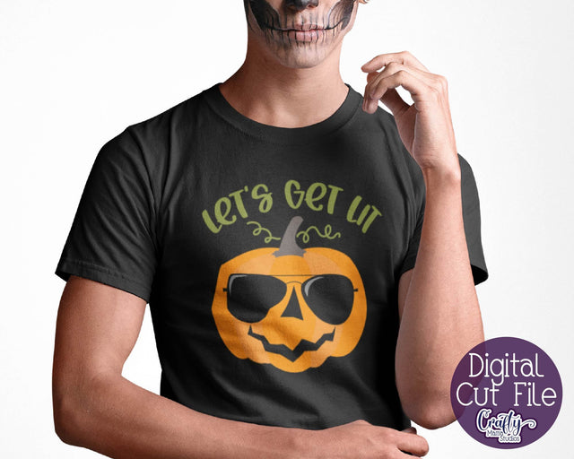 Let's Get Lit - Pumpkin - Halloween Svg Cut File SVG Crafty Mama Studios 
