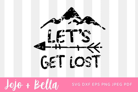 Let's Get Lost Svg, Hiking Png, Wander Svg, Camping Svg, Traveling Quote Svg, Mountain And Trees Svg, Png, Dxf, Eps SVG Bride Shirt SVG Jojo&Bella 