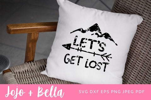 Let's Get Lost Svg, Hiking Png, Wander Svg, Camping Svg, Traveling Quote Svg, Mountain And Trees Svg, Png, Dxf, Eps SVG Bride Shirt SVG Jojo&Bella 