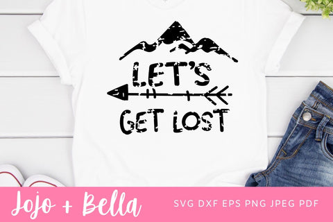 Let's Get Lost Svg, Hiking Png, Wander Svg, Camping Svg, Traveling Quote Svg, Mountain And Trees Svg, Png, Dxf, Eps SVG Bride Shirt SVG Jojo&Bella 