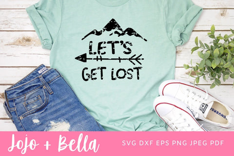 Let's Get Lost Svg, Hiking Png, Wander Svg, Camping Svg, Traveling Quote Svg, Mountain And Trees Svg, Png, Dxf, Eps SVG Bride Shirt SVG Jojo&Bella 