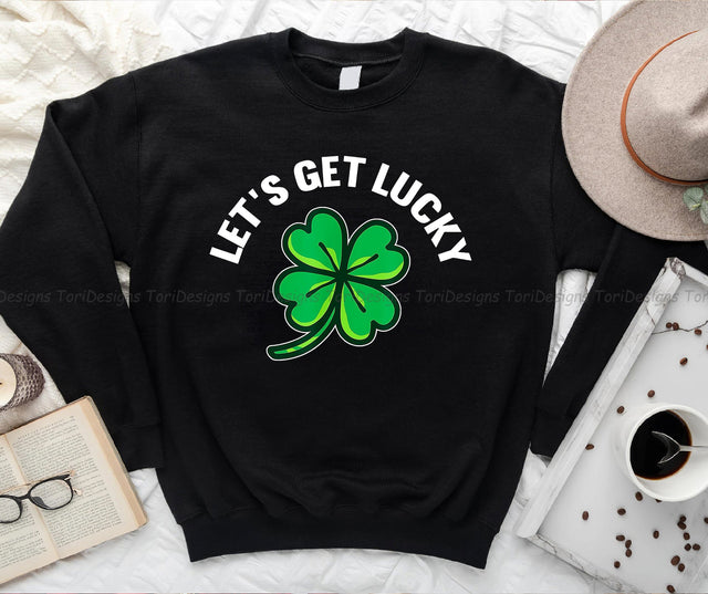 Lets Get Lucky St Patricks Day PNG sublimation design Sublimation ToriDesigns 