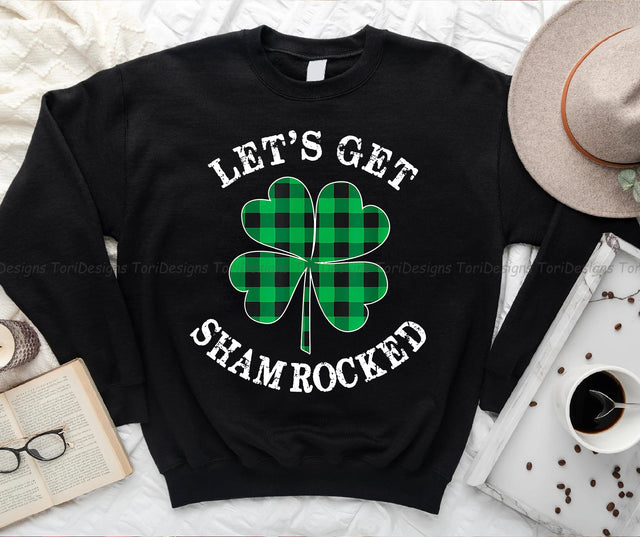 Lets get Shamrocked- St.Patricks day PNG sublimation design Sublimation ToriDesigns 