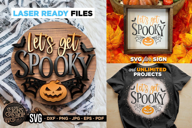 Let's get spooky | Halloween SVG Sign SVG The Vintage Signs Shop 