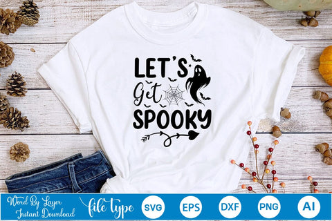 Let's Get Spooky SVG SVGs,Quotes and Sayings,Food & Drink,On Sale, Print & Cut SVG DesignPlante 503 