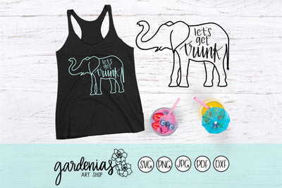 Let's Get Trunk Elephant SVG Gardenias Art Shop 