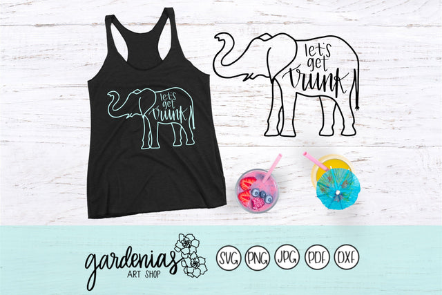 Let's Get Trunk Elephant SVG Gardenias Art Shop 