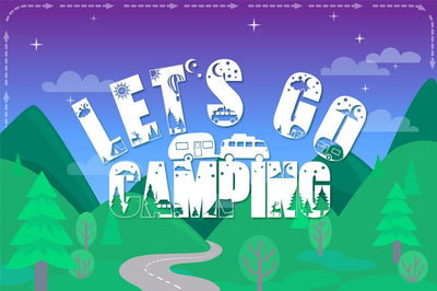 Let's Go Camping! - A Camping & Hiking Font with Extras SVG Feya's Fonts and Crafts