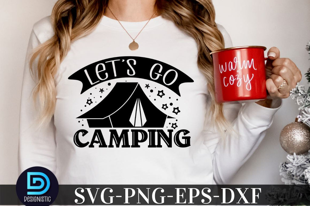 Let's go camping, Camping SVG Bundle - So Fontsy