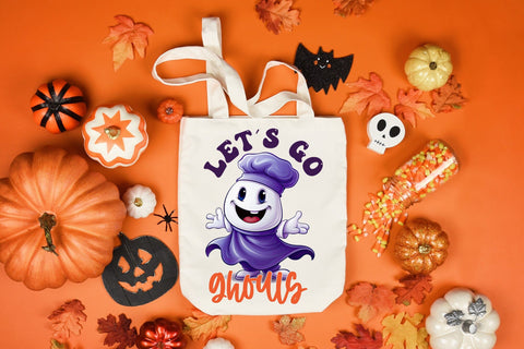Let's Go Ghouls, Halloween PNG Sublimation Sublimation CraftLabSVG 
