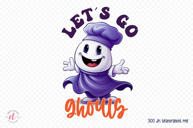 Let's Go Ghouls, Halloween PNG Sublimation Sublimation CraftLabSVG 