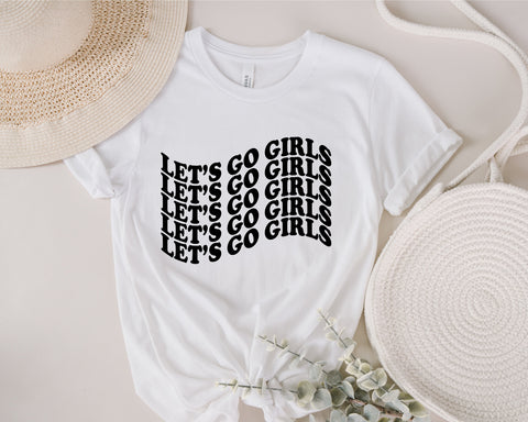 Let's Go Girls, I feel like a Bride, Bride Tribe, Svg Cut File,Wavy Letters Svg, , Silhouette Cut file, Cricut Svg, SVG Digital Download SVG Fauz 