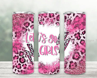 Let's Go Girls Tumbler PNG, Western Sublimation Design, 20 oz Skinny Tumbler, Cowhide Leopard Tumbler Wrap, Tumbler Wrap png Sublimation ToriDesigns 