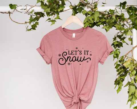 Let's it Snow Svg, Snow Svg, Snowflake Svg, Winter SVG, Winter Farmhouse Svg, Winter Sign Svg, Holiday Season svg, Winter sayings svg, dxf SVG Fauz 