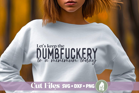 Let's Keep the Dumbfuckery to a Minimum Today, Funny Shirt Design SVG LilleJuniper 