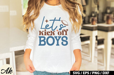 Let's kick off boys Retro SVG SVG akazaddesign 