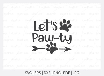 Let's paw-ty, Birthday Dog svg, Birthday Dog Bandana, Dog Birthday svg, Funny Dog Bandana svg, Dog Life svg, Dog Mom, Dog png SVG Dinvect 