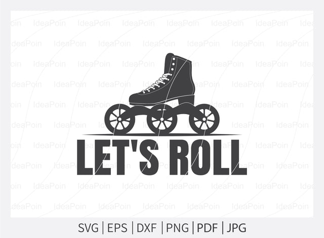 Let's roll svg, Roller Skating svg, Roller Skating vector, Adult Skate Night, Roller Skates saying, Roller Derby quotes, Roller Skating Png, Dxf, Svg SVG Dinvect 