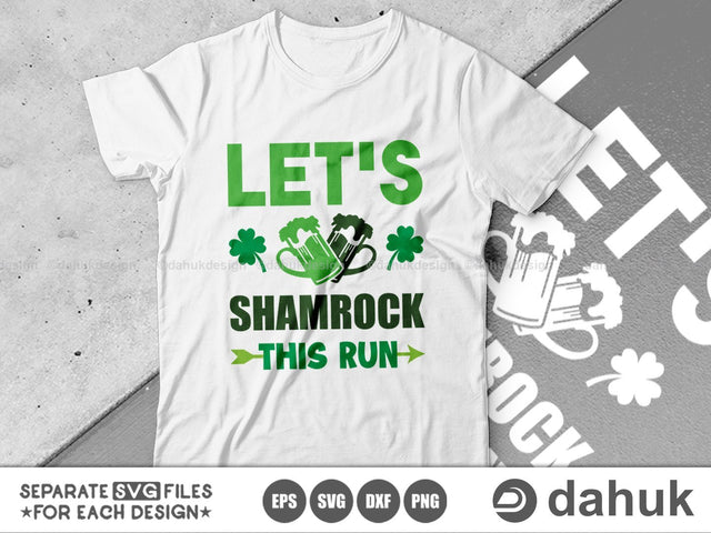 Let’s Shamrock This Run SVG, St. Patrick's Day svg, Saint patrick's Day svg, Unicorn svg, Shamrock svg SVG dahukdesign 