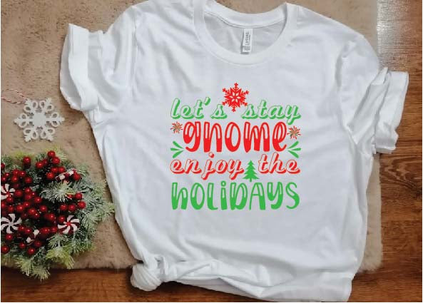 let's stay gnome enjoy the holidays SVG designer krishna 