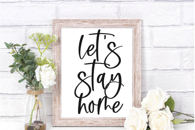 Let's Stay Home SVG, Home Sweet home svg, home svg, cut file SVG Chamsae Studio 