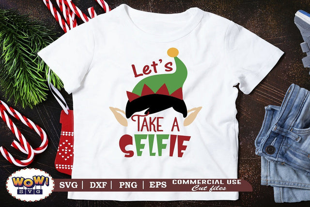 Let's take a Selfie Svg, Elf Svg, Christmas Elf Svg, Dxf, Png SVG Wowsvgstudio 