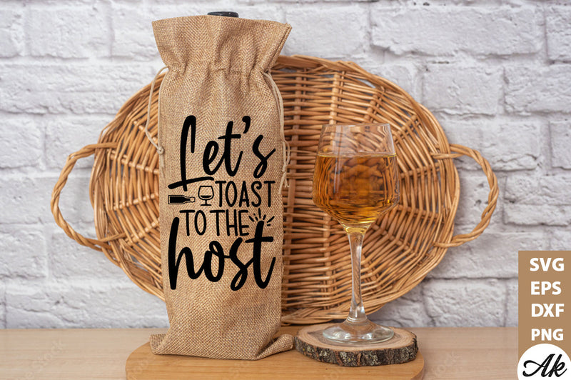 Let's toast to the host Bag SVG SVG akazaddesign 