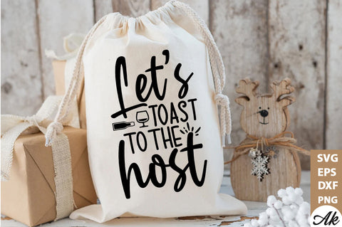 Let's toast to the host Bag SVG SVG akazaddesign 