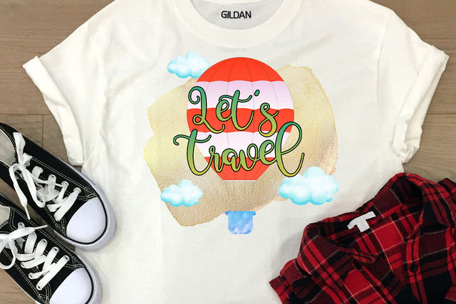 Let's Travel Sublimation Design Sublimation Happy Printables Club 