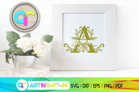 letter A, A svg, split monogram svg SVG Artinrhythm shop 