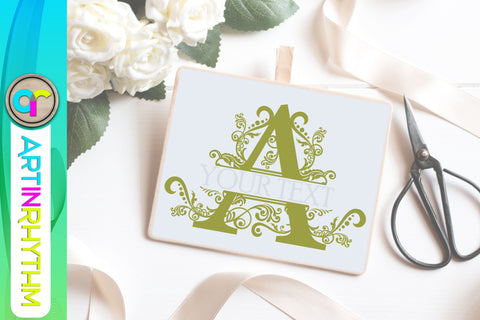 letter A, A svg, split monogram svg SVG Artinrhythm shop 