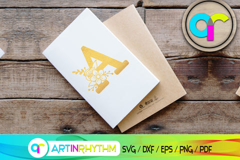 letter a svg, floral alphabet svg SVG Artinrhythm shop 