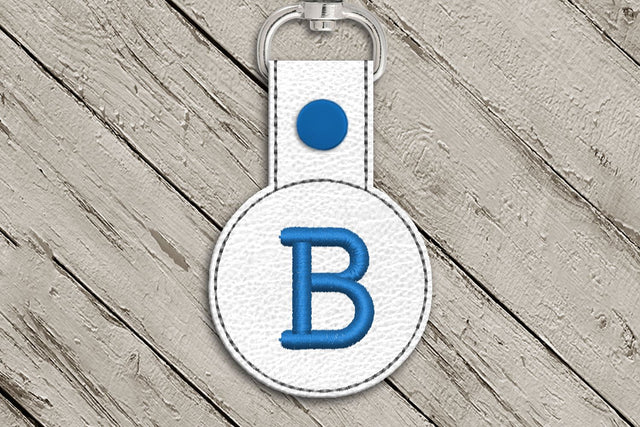 Letter B Round ITH Key Fob In the Hoop Embroidery Design Embroidery/Applique DESIGNS Designed by Geeks 