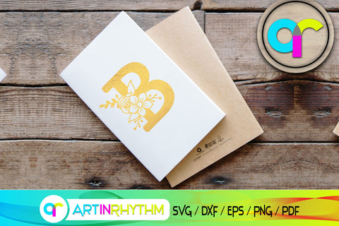 letter b svg, floral alphabet svg SVG Artinrhythm shop 